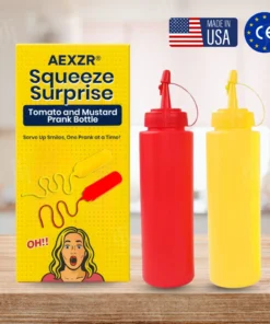 AEXZR® Squeeze Surprise Tomato and Mustard Prank Bottle