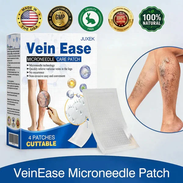 JUXEK® Vein Ease Microneedle Patch — Видимите вени изчезват за 7 дни! Без клиника, без чорапи, просто спите и се събуждате уверени