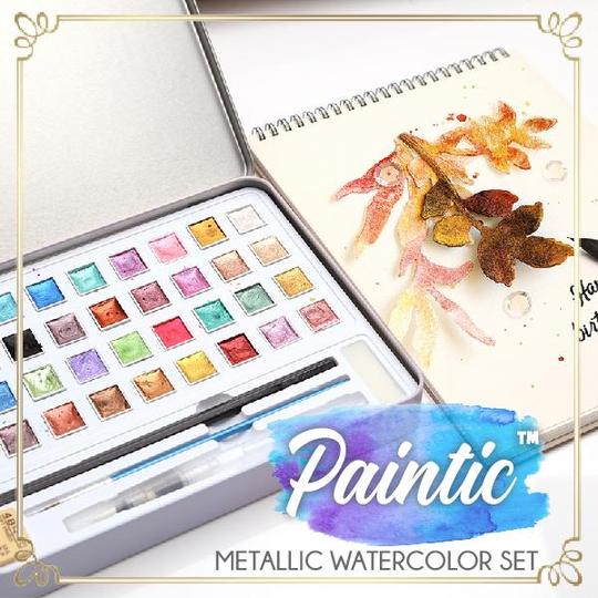 Paintic Metallic Watercolor Set (12 цвята)