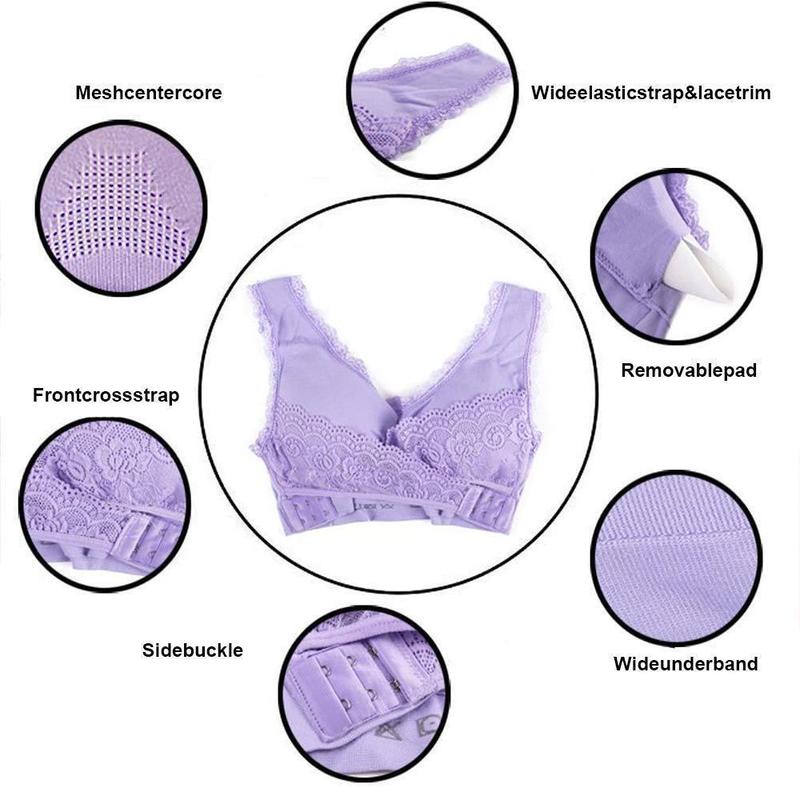 Безжичен повдигащ се сутиен с предна кръстосана катарама - Image 2