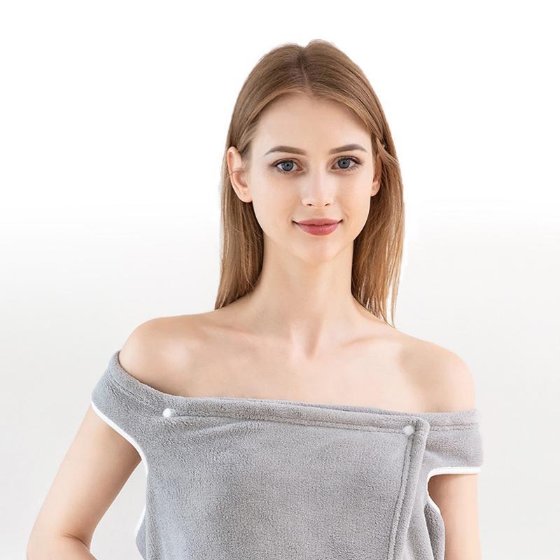 Дамски бързосъхнещи микрофибърни плюшени халати за баня - Image 4