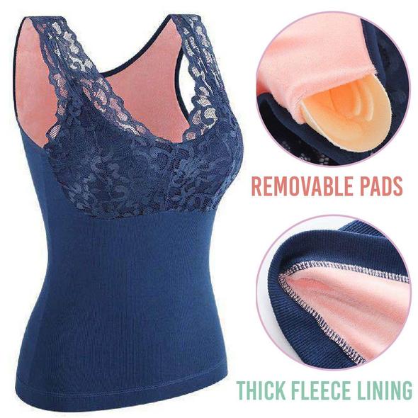 Дълбоко изрязан потник от полар - Image 4