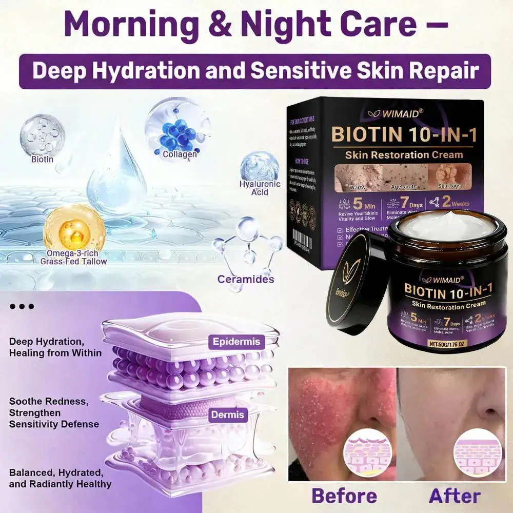 Биотин 10 в 1 крем за възстановяване на кожата